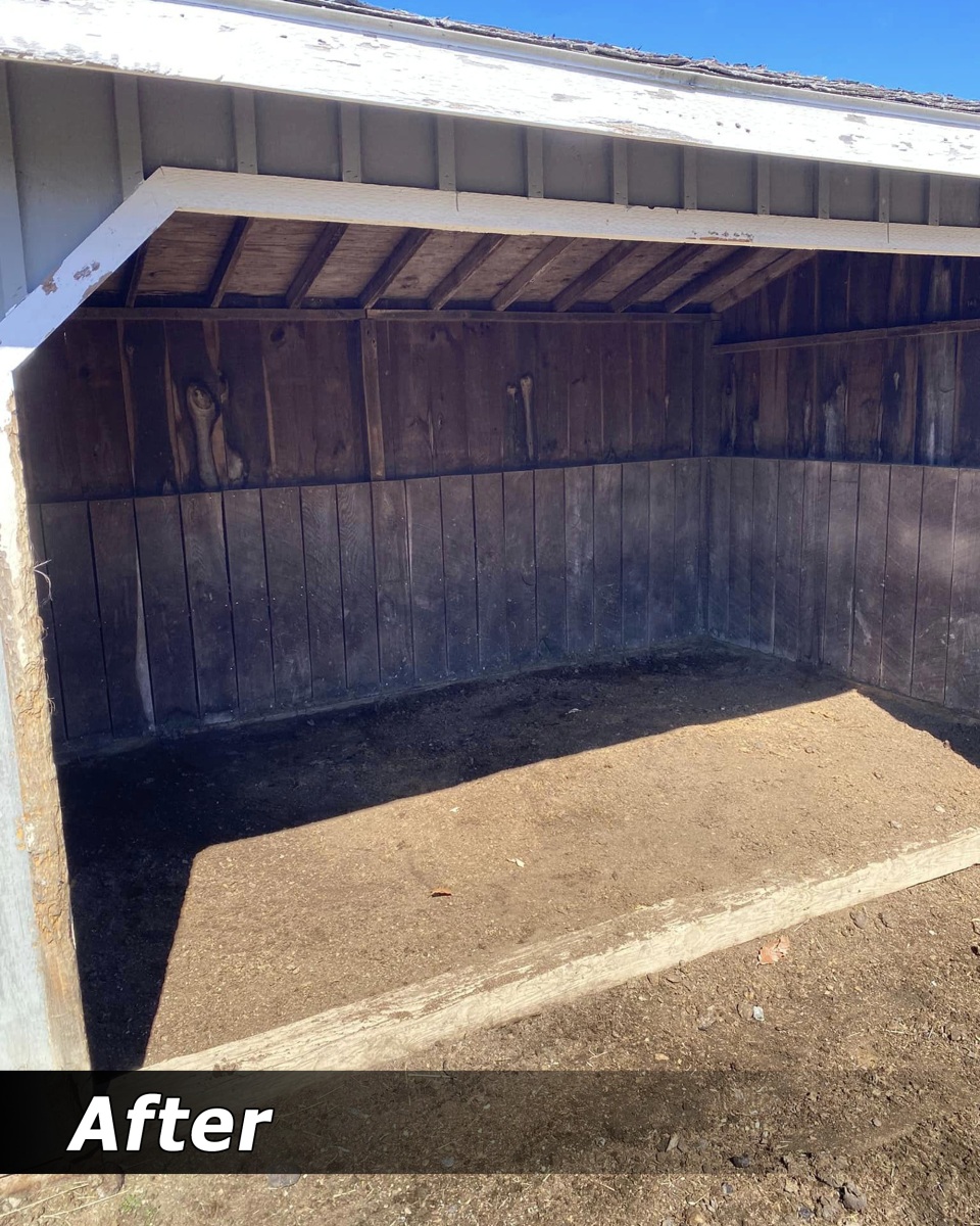 Run-in shed mats after releveling